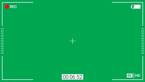 Camera HUD recording overlay animation on green screen. Video stock 321495001