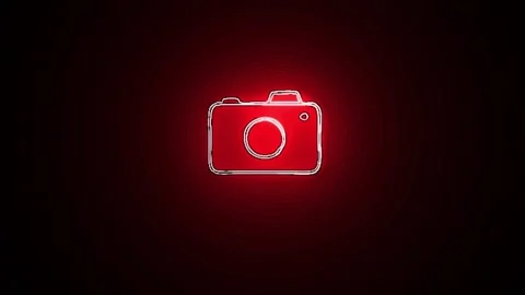Camera icon 4k Animation. Stock Footage 306029491