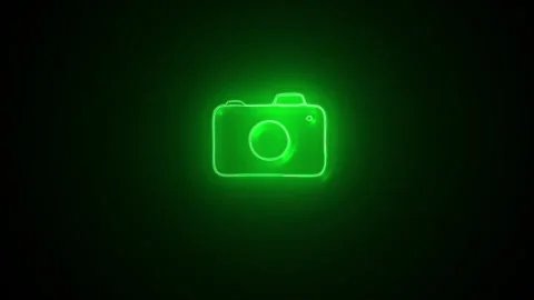 Camera icon 4k Animation. Stock Footage 306029525