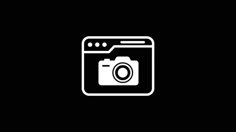 Camera  icon and web browser. Stock Footage 231864291