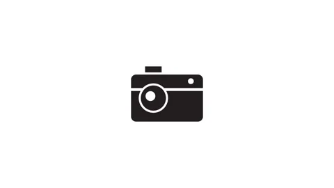 Camera icon animated icon 4k on white background Stock Footage 322967972