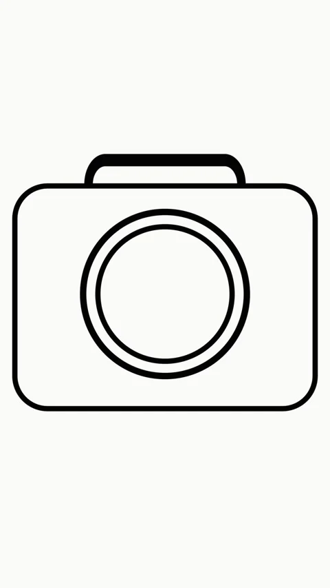 Camera icon animation with line design. Camera icon digital photography sym.. Stock Footage 346053755