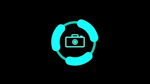 Camera Icon Animation with Uploading Bar Motion – Dynamic Visual Stock Footage 283491692