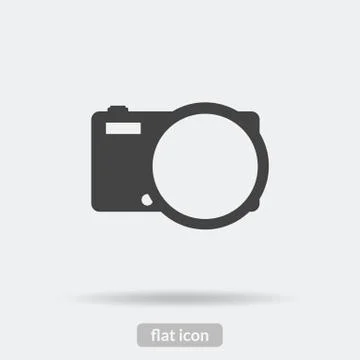 Camera icon, Black vector is type EPS10 Stock Illustration