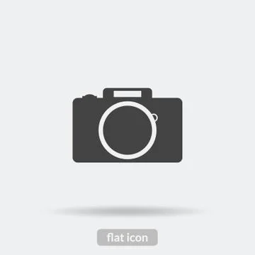Camera icon, Black vector is type EPS10 Stock Illustration