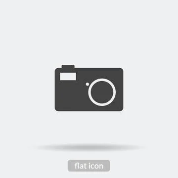 Camera icon, Black vector is type EPS10 Stock Illustration