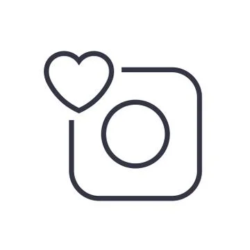 Camera icon. Camera and heart. EPS 10 스톡 일러스트