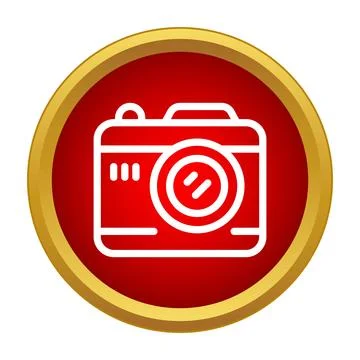 Camera icon for capturing photography digital media Stock Illustration