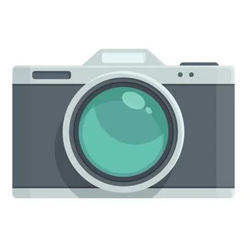 Camera icon cartoon vector. Digital photo Stock Illustration