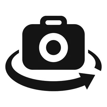 Camera icon with circular arrow イラスト素材