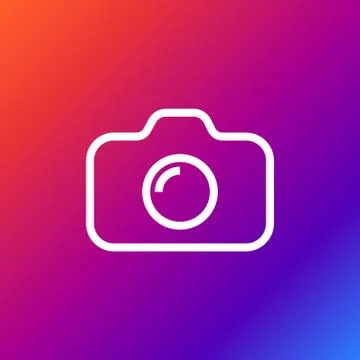 Camera Icon on colored background Illustrazione stock