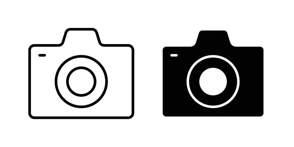 Camera icon concept logo design collection 스톡 일러스트
