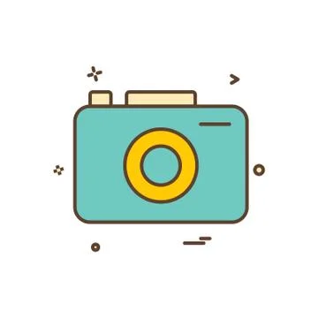 Camera icon design vector Illustrazione stock