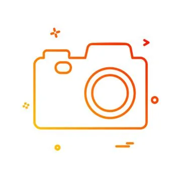 Camera icon design vector 스톡 일러스트