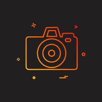 Camera icon design vector Illustrazione stock
