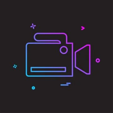 Camera icon design vector Illustrazione stock