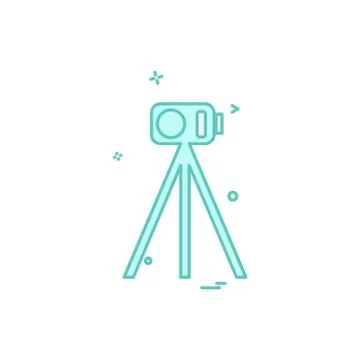 Camera icon design vector Illustrazione stock