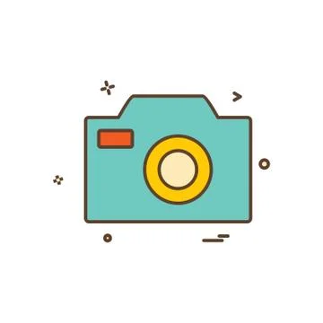 Camera icon design vector Illustrazione stock