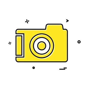 Camera icon design vector Illustrazione stock