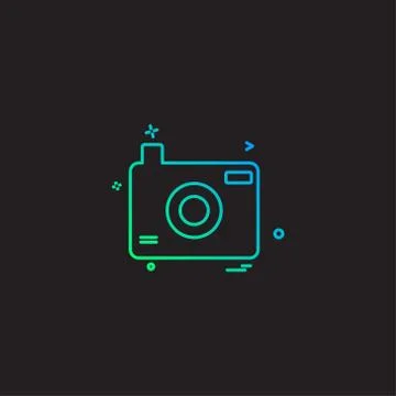 Camera icon design vector Illustrazione stock