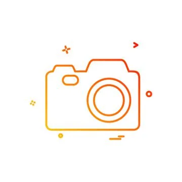 Camera icon design vector Illustrazione stock