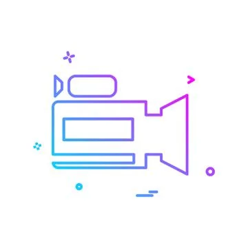 Camera icon design vector Illustrazione stock