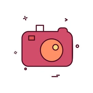 Camera icon design vector Illustrazione stock