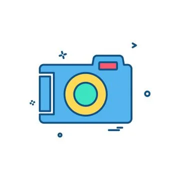 Camera icon design vector Illustrazione stock