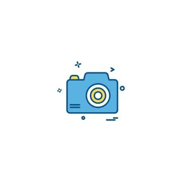 Camera icon design vector Illustrazione stock