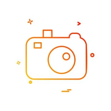 Camera icon design vector Illustrazione stock