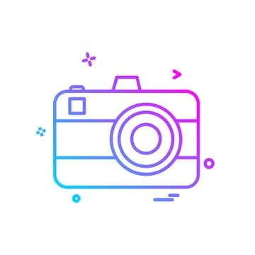 Camera icon design vector Illustrazione stock