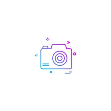 Camera icon design vector Illustrazione stock