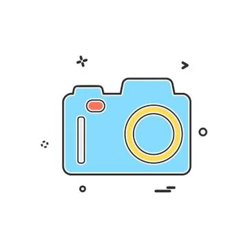 Camera icon design vector Illustrazione stock