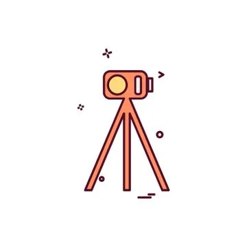 Camera icon design vector Illustrazione stock