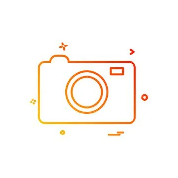 Camera icon design vector Illustrazione stock