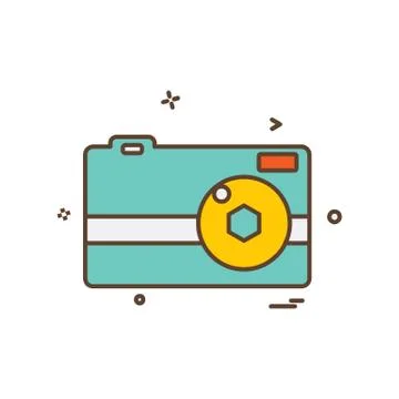 Camera icon design vector Illustrazione stock