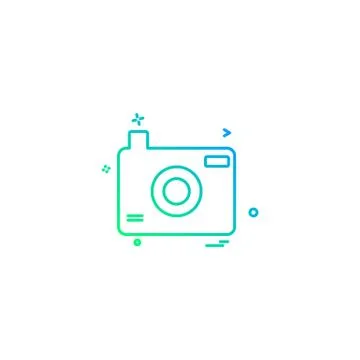 Camera icon design vector Illustrazione stock