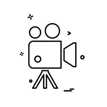 Camera icon design vector Illustrazione stock