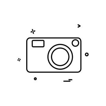 Camera icon design vector Illustrazione stock