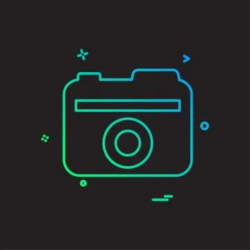 Camera icon design vector Illustrazione stock
