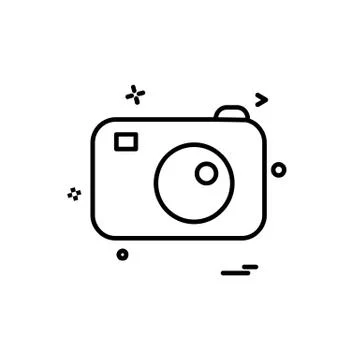 Camera icon design vector Illustrazione stock