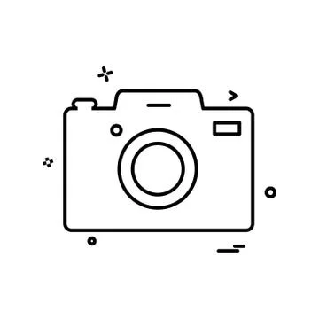Camera icon design vector Illustrazione stock