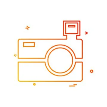 Camera icon design vector Illustrazione stock