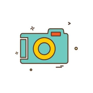 Camera icon design vector Illustrazione stock