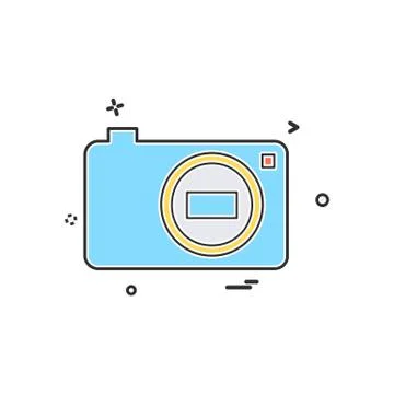 Camera icon design vector Stock Illustration