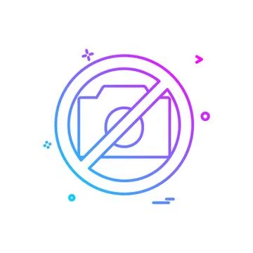 Camera icon design vector Illustrazione stock