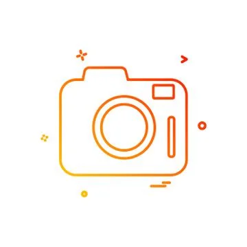 Camera icon design vector Stock Illustration