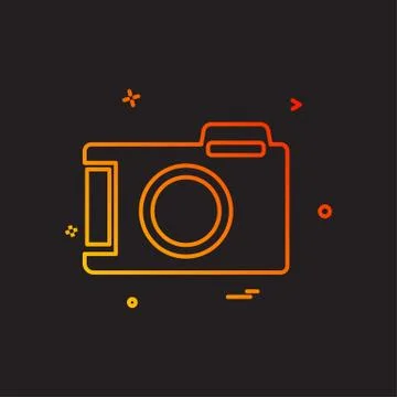 Camera icon design vector Illustrazione stock