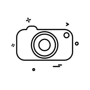 Camera icon design vector 스톡 일러스트