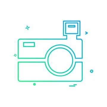 Camera icon design vector Illustrazione stock